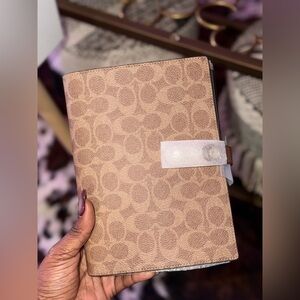 Coach Notebook In Signature Canvas NWT